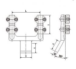 SL型双导线设备线夹（30°）
