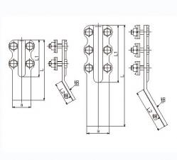SLG型铜铝设备线夹（30°钎焊）