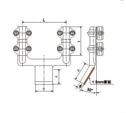SLG型双导线铜铝过渡设备线夹(30°)